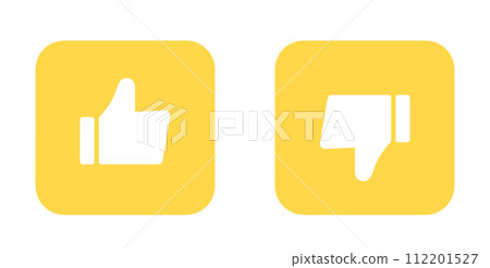 Simple yellow good and bad marks Simple yellow good and bad marks 112201527