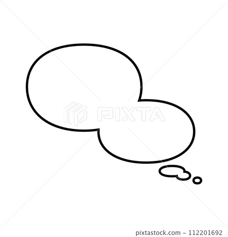 [Single item] Speech bubble - circle/double 112201692