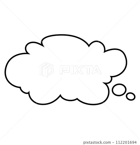[Single Item] Speech Bubble - Cloud Shape, Horizontal, Large 112201694