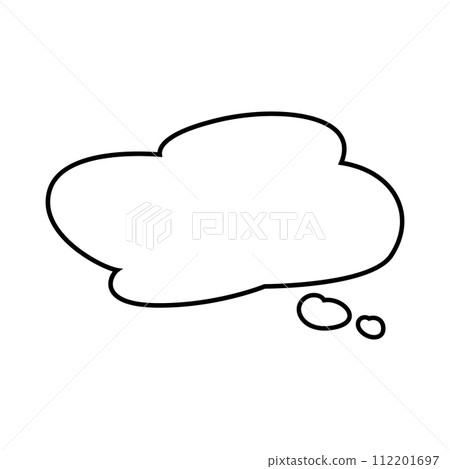 [Single item] Speech bubble - cloud, loose, horizontal 112201697