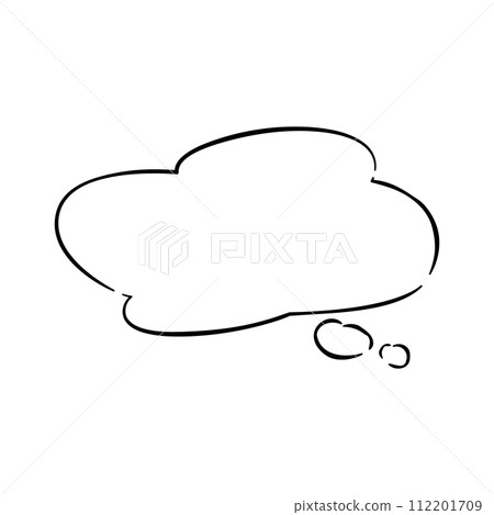 [Single item] Speech bubble - cloud, loose, horizontal 112201709