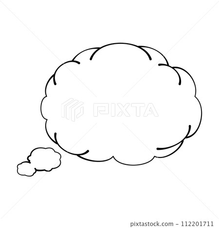 [Single item] Speech bubble - cloud shape, think, imagine 112201711