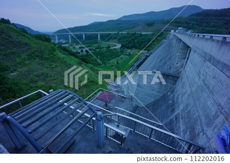 Asari Dam embankment and loop bridge Asari Dam embankment and loop bridge 112202016