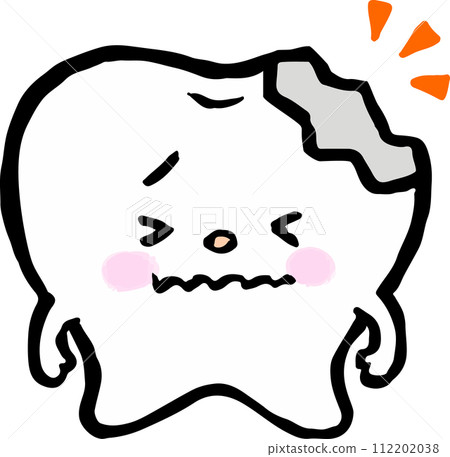 缺牙的手繪人物插圖 112202038