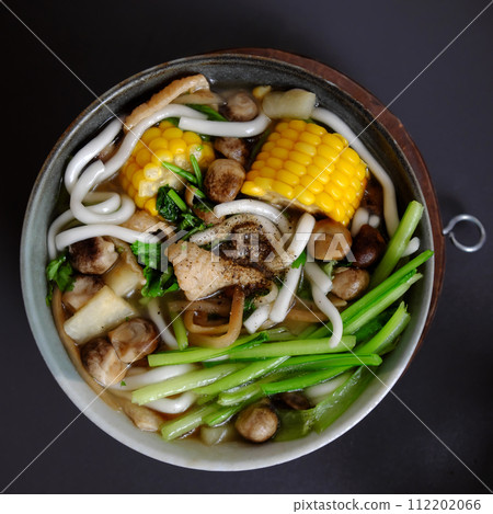 veg rice noodle soup from vegetable veg rice noodle soup from vegetable 112202066