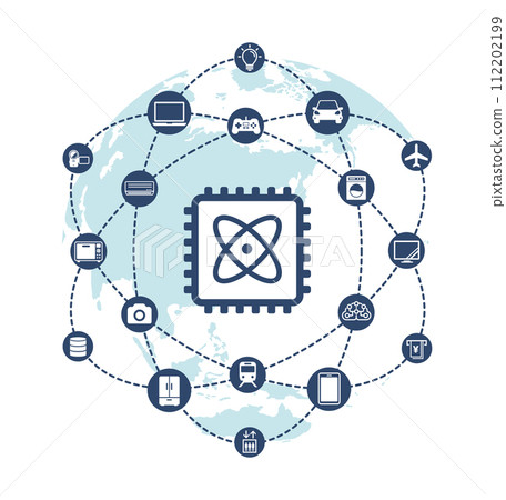 Semiconductors and semiconductor applications vector illustration 112202199