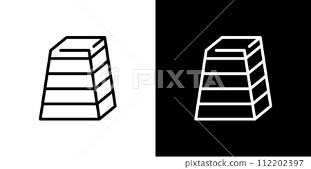 學校體育課中使用的跳馬框向量圖標 112202397