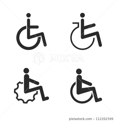 Disability icon vector 112202599