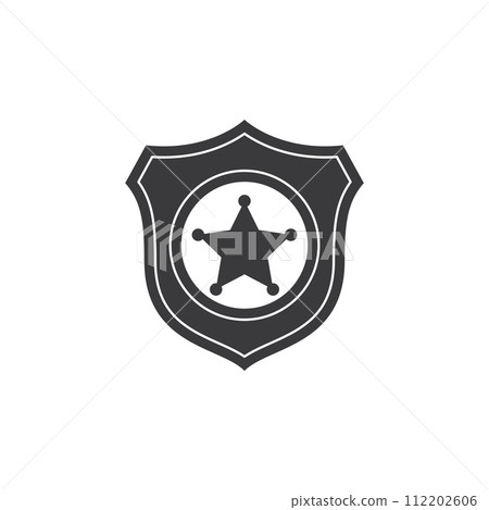 Police icon flat design 112202606