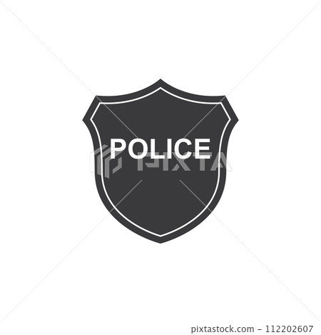 Police icon flat design 112202607