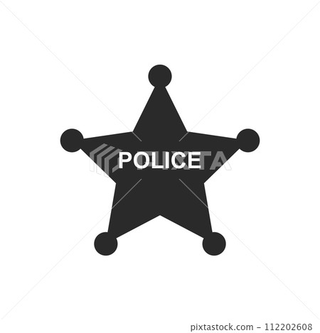 Police icon flat design 112202608