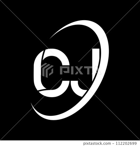 CJ logo. C J design. White CJ letter. CJ/C J letter logo design. Initial letter CJ linked circle uppercase monogram logo. 112202699