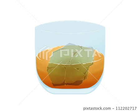 Illustration of chilled whiskey in ice 112202717