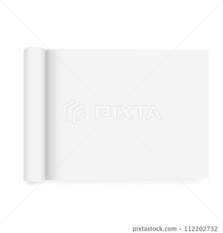 Blank flying cover of magazine, book, booklet, brochure mock up. Vector 112202732