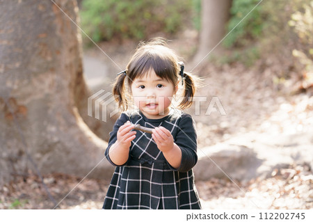 Little girl playing in the park 112202745