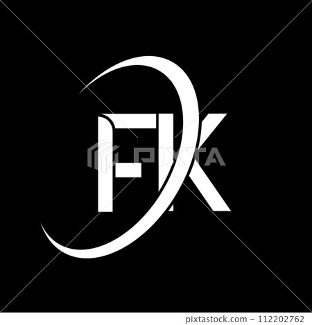 FK logo. F K design. White FK letter. FK/F K letter logo design. Initial letter FK linked circle uppercase monogram logo. FK logo. F K design. White FK letter. FK/F K letter logo design. Initial letter FK linked circle uppercase monogram logo. 112202762