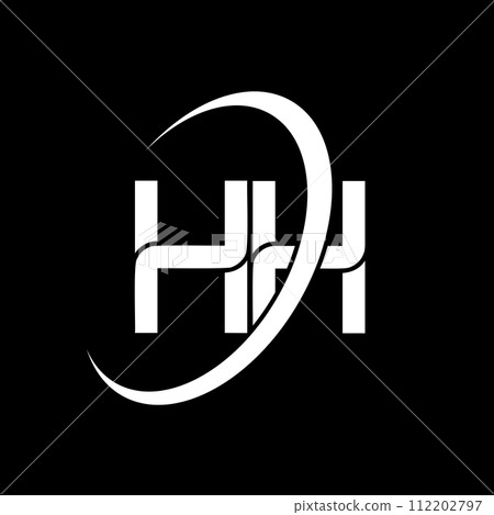 HH logo. H H design. White HH letter. HH/H H letter logo design. Initial letter HH linked circle uppercase monogram logo. HH logo. H H design. White HH letter. HH/H H letter logo design. Initial letter HH linked circle uppercase monogram logo. 112202797