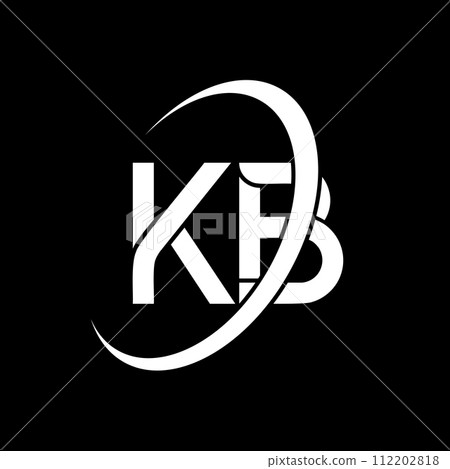 KB logo. K B design. White KB letter. KB/K B letter logo design. Initial letter KB linked circle uppercase monogram logo. 112202818