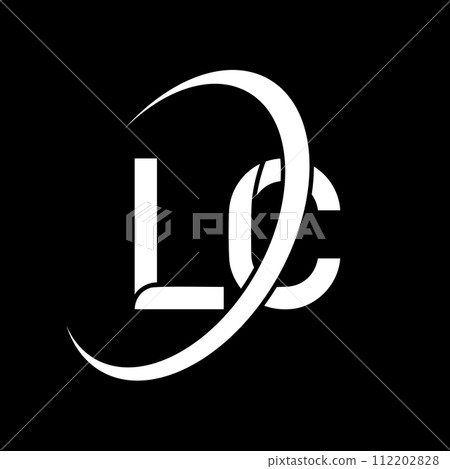 LC logo. L C design. White LC letter. LC/L C letter logo design. Initial letter LC linked circle uppercase monogram logo. 112202828