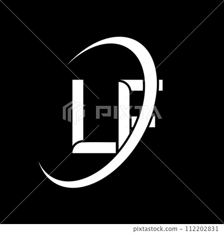 LF logo. L F design. White LF letter. LF/L F letter logo design. Initial letter LF linked circle uppercase monogram logo. 112202831