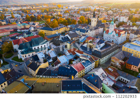 Aerial view of Czech town of Sumperk Aerial view of Czech town of Sumperk 112202933