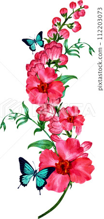 Bouquet flowers watercolor Bouquet flowers watercolor 112203073