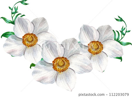 Bouquet flowers watercolor Bouquet flowers watercolor 112203079