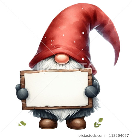 Gnome cute sign white 112204057