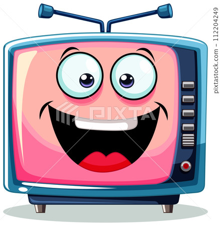 Cheerful Cartoon Television Character Cheerful Cartoon Television Character 112204249