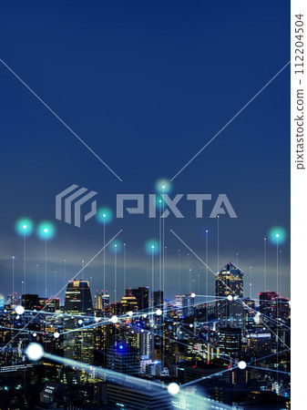 Modern cities and communication networks Vertical visuals for advertisements and banners Modern cities and communication networks Vertical visuals for advertisements and banners 112204504