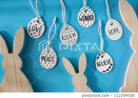 White air dry clay for making decor to EASTER holiday. Creating hobby recreation activity that involves fingers. DIY crafting White air dry clay for making decor to EASTER holiday. Creating hobby recreation activity that involves fingers. DIY crafting 112204580