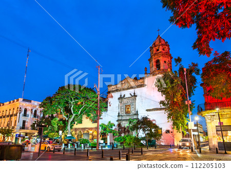 San Agustin Temple in Guadalajara at night - Jalisco, Mexico 112205103