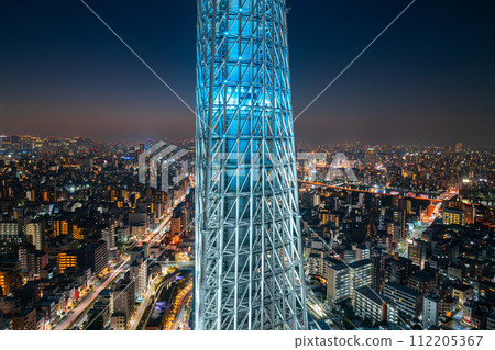 [東京] 東京天空樹和從東塔看到的夜景 112205367