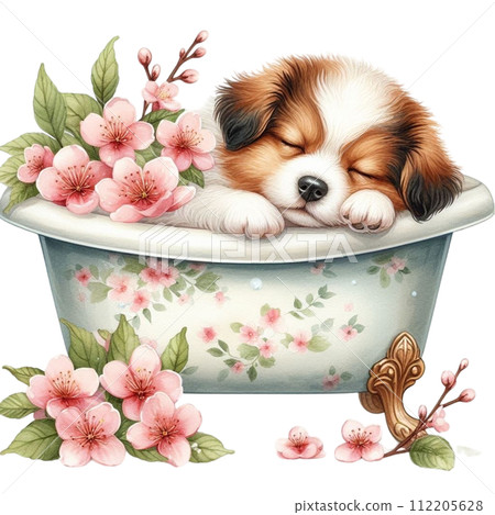 dog sleeping in the bathtub dog sleeping in the bathtub 112205628