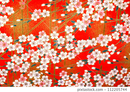 Four Seasons Chiyogami, a traditional Japanese paper-made paper with a beautiful and gorgeous cherry blossom pattern. 112205744