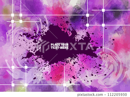 Abstract vector 3d colorful watercolor background texture with lines dots blot Abstract vector 3d colorful watercolor background texture with lines dots blot 112205930