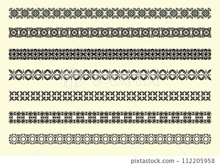 Collection of Ornamental Rule Lines in Different Design styles 112205958
