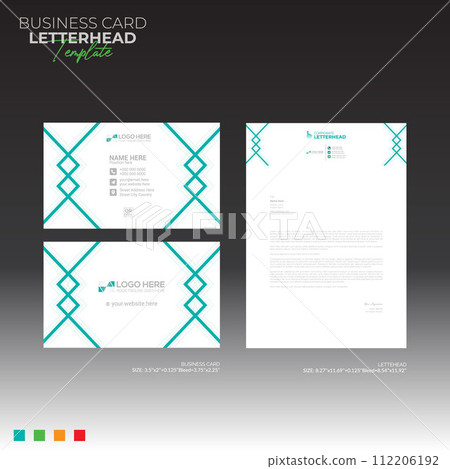 letterhead and business card design 112206192