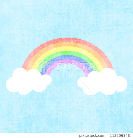 Simple and cute rainbow illustration material 112206548
