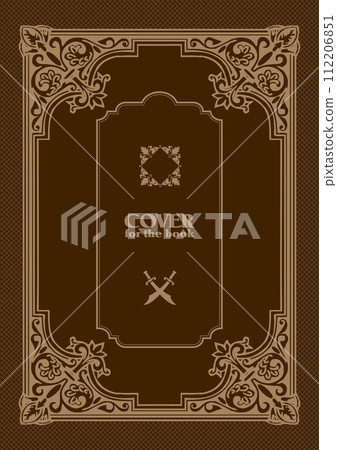 Gold ornament on dark background. Can be used as invitation card. Book cover. Vector illustration Gold ornament on dark background. Can be used as invitation card. Book cover. Vector illustration 112206851