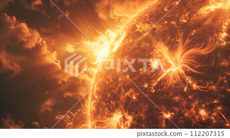 Colorful Sun in Photorealistic Space Fantasy 112207315