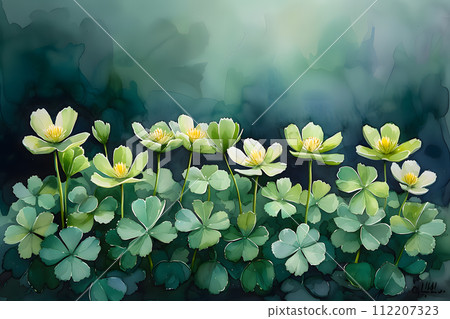 Happy St.Patrick Day, Shamrock, Symbol of Saint Patrick's Day, The Day of the Festival of Patrick Happy St.Patrick Day, Shamrock, Symbol of Saint Patrick's Day, The Day of the Festival of Patrick 112207323