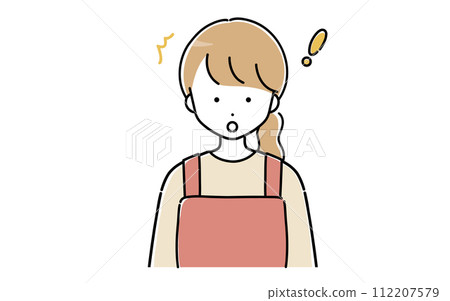 驚訝的年輕家庭主婦 驚訝的年輕家庭主婦 112207579