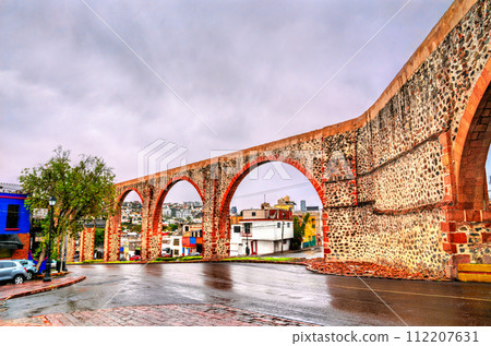Aqueduct of Queretaro, UNESCO world heritage in Mexico 112207631