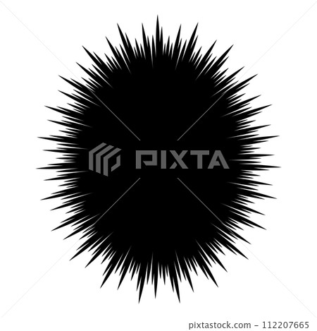 [Single item] Manga monologue, concentrated line, effect line speech bubble - circle, oval, oval 112207665