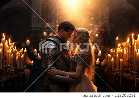 AI-generated content. Renaissance Romance in Candlelit Ambiance 112208251
