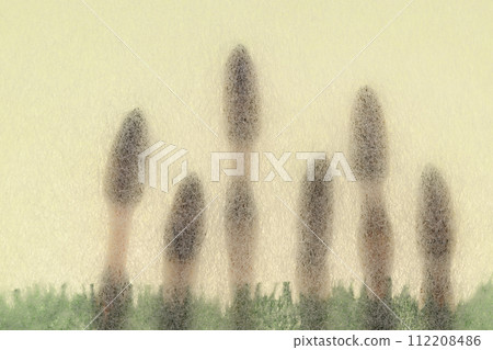 Collaboration of Japanese paper and clay brush (background material) 112208486