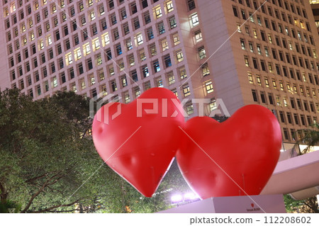 double hearts in Central, Hong Kong double hearts in Central, Hong Kong 112208602