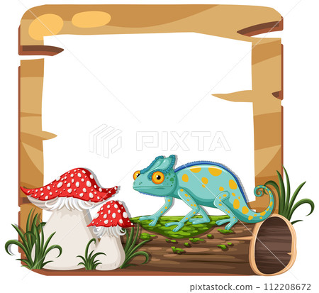 Chameleon Adventure in a Magical Forest 112208672