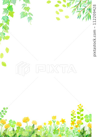 水彩畫的植物背景圖 水彩畫的植物背景圖 112209428